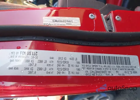 2017 Jeep Compass Sport Se Fwd из США, поврежденный, VIN 1C4NJCBA4HD184972